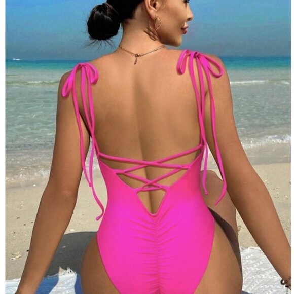 COPY - Sexy Women's Summer Vacay Beach Slim-Fit One-Piece Swimsuit Hot Pink